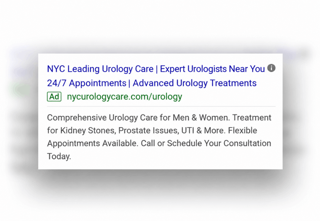 Urology Google Ads & PPC​