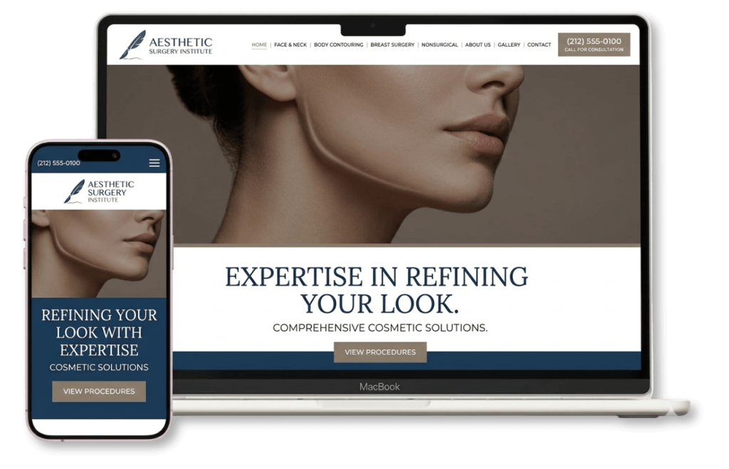 plastic surgery website design