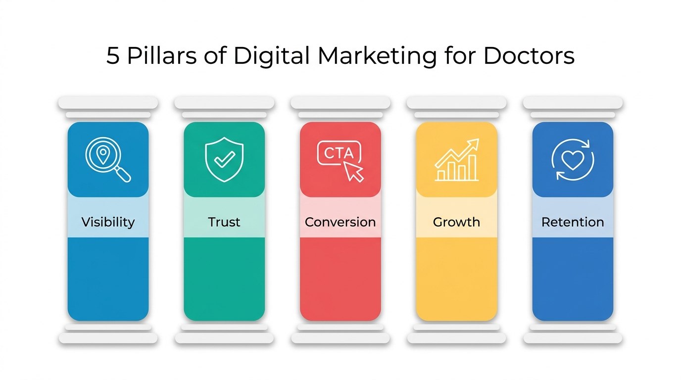 The 5 Pillars of Digital Marketing for Doctors