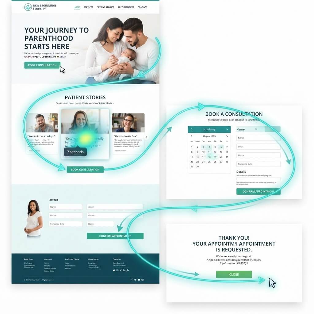 How a High-Performing Fertility Website Converts Visitors Into Patients