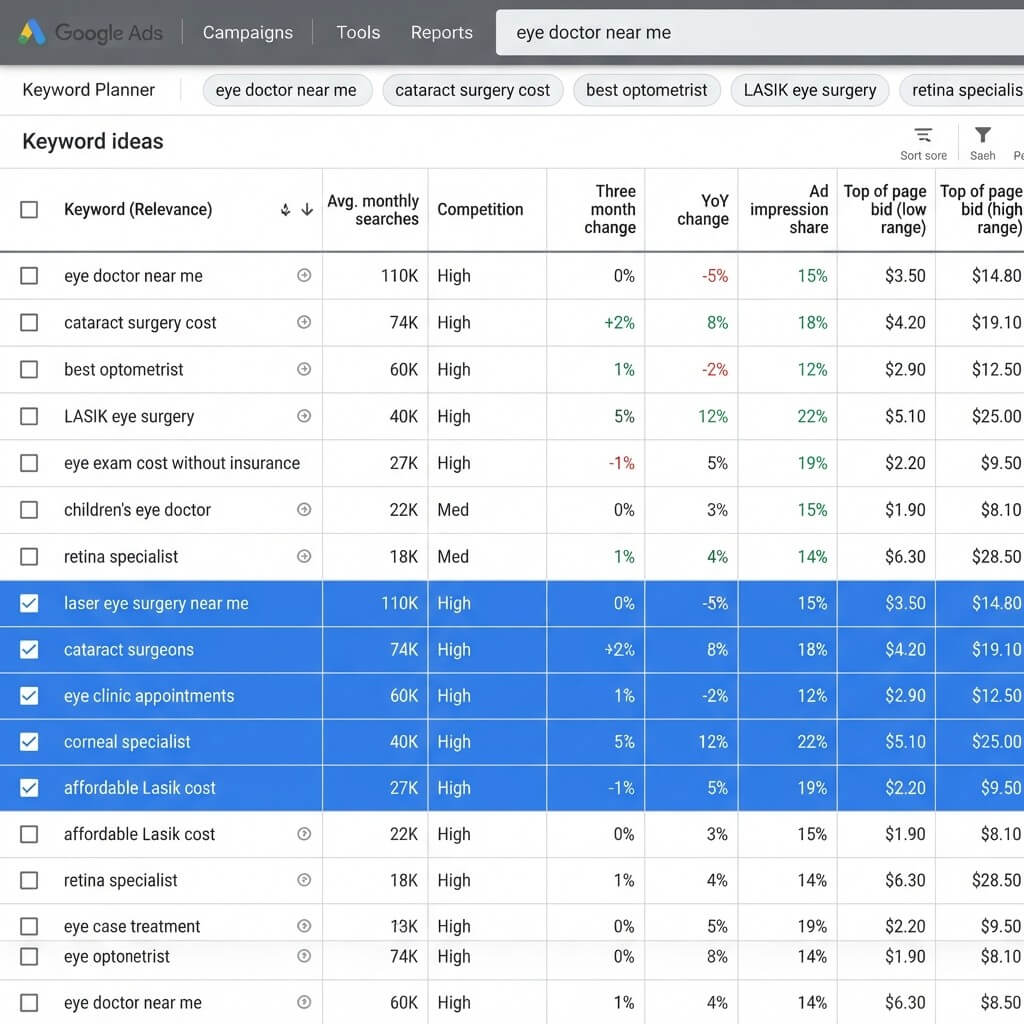 Ophthalmology Google Ads & PPC Management for Eye Care Clinics