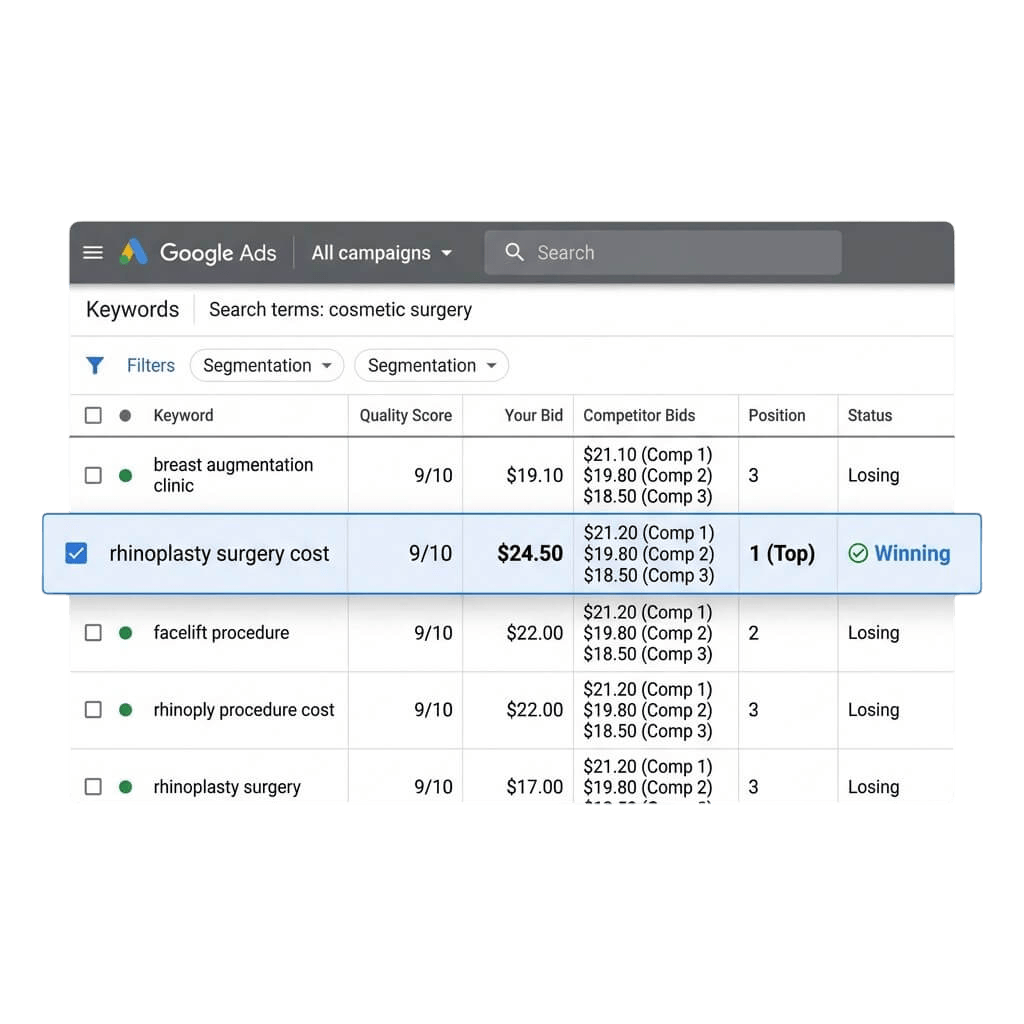 Plastic Surgery Google Ads & PPC Management for Cosmetic Practices