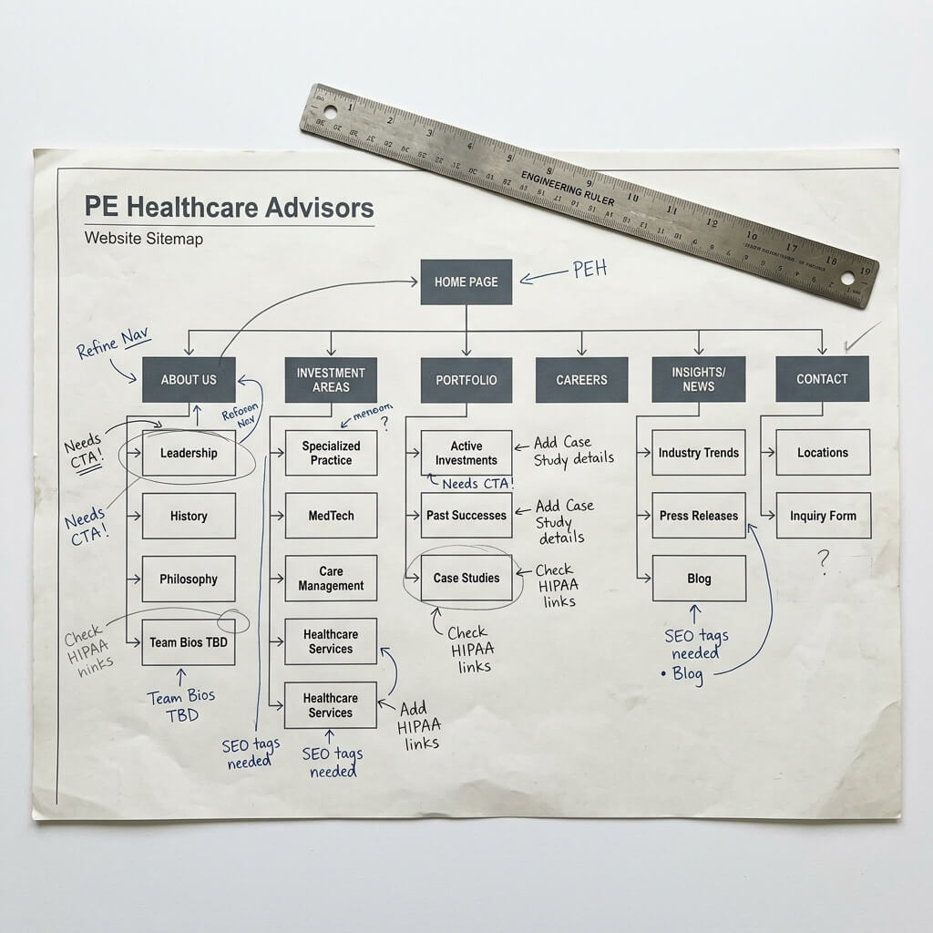 Private Equity Website Design and Development for Healthcare PE Firms