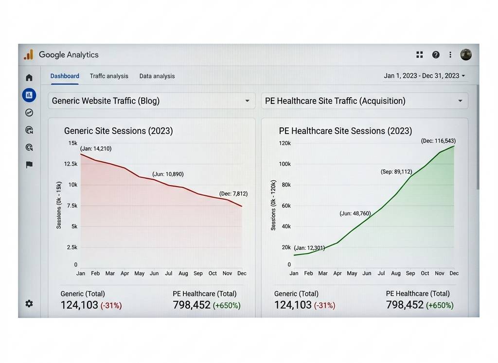 Why Healthcare PE Firms Need a Specialty-Designed Website