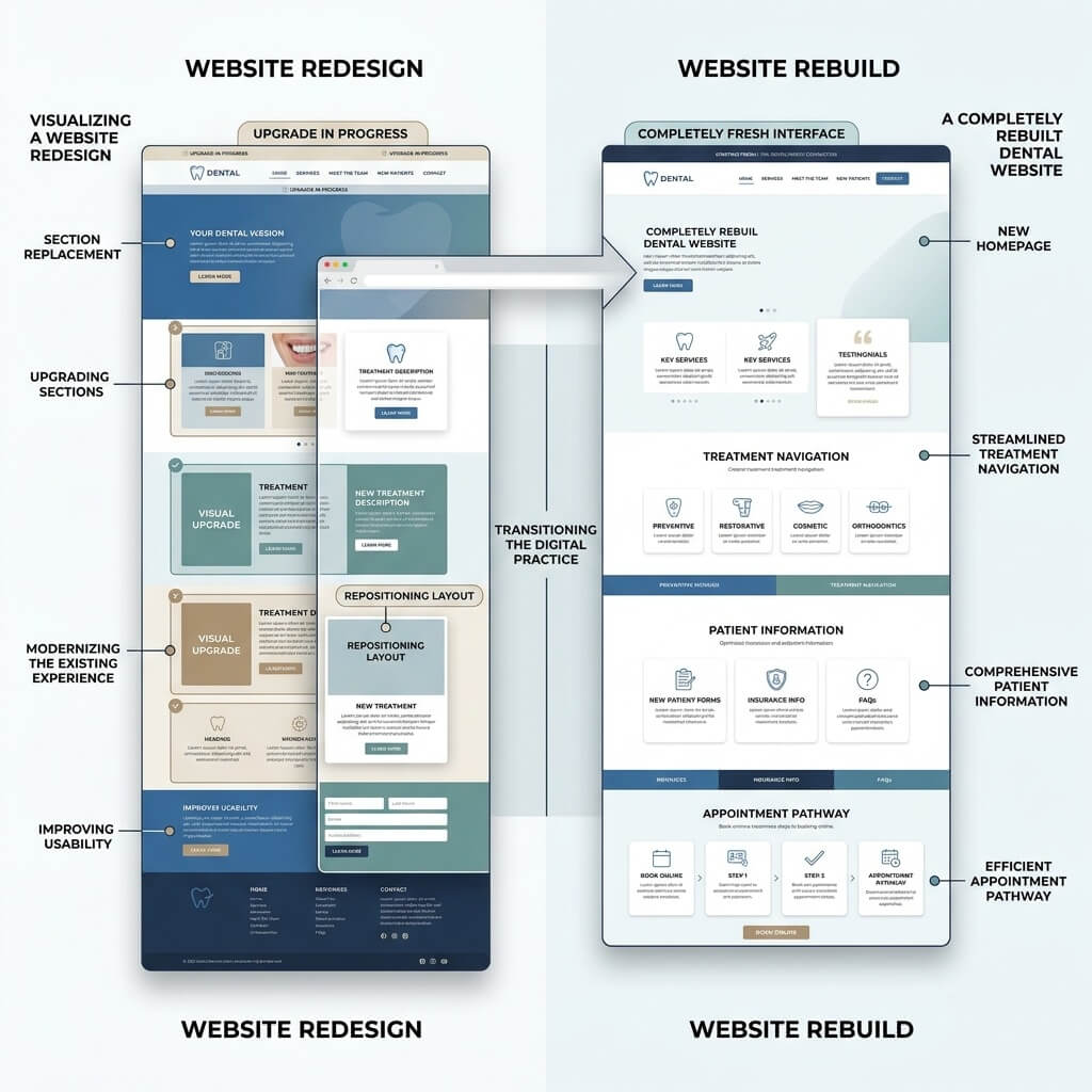 Redesign or Rebuild: What Your Site Actually Needs